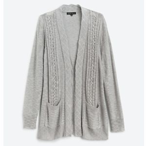 Love Ellie - Adelle Two Pocket Pointelle Cardigan - Coral - Large